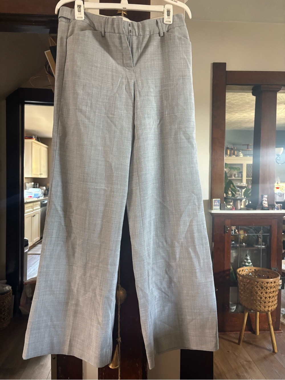 Express Light Gray Editor Dress Pants